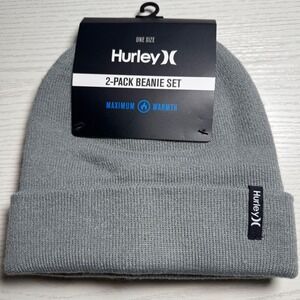 NWT / Hurley M Brigade‎ Beanie Set - 2-Pack / Sku0133